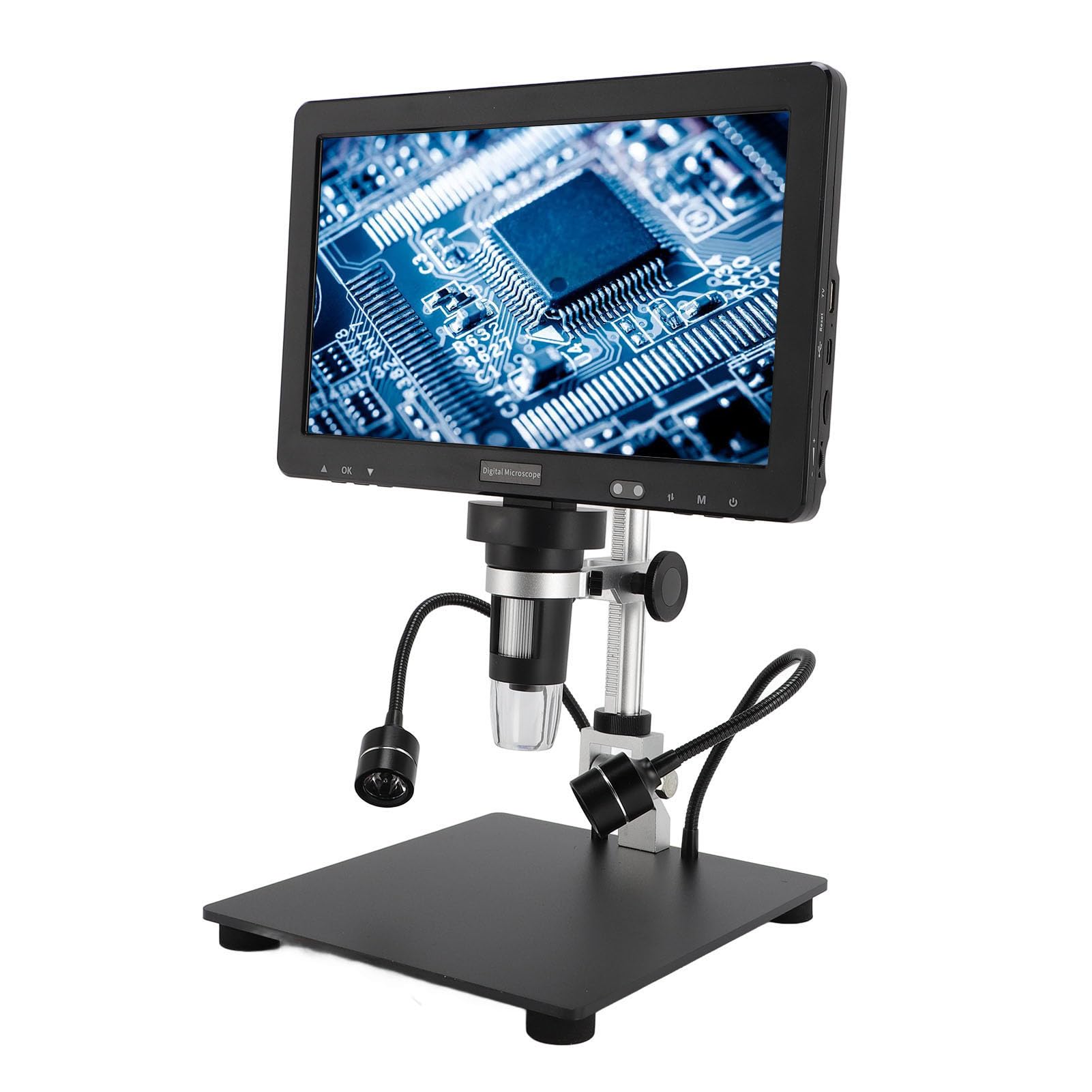 10. Zoll LCD Digitalmikroskop 1500x 20 MP Mikroskop -Vergrößerung mit 8 LED -Leuchten Fernbedienung HD Multimedia Interface Cable Digital IS Microskop 10 mit Zoll Digital
