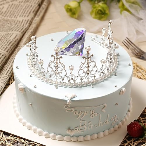 Miniatura 6 de SWTHONY Pisapeles de diamante falso de 3.9 pulgadas (3.937 in), fondo para imágenes de uñas, con base de metal dorado para decoración del hogar