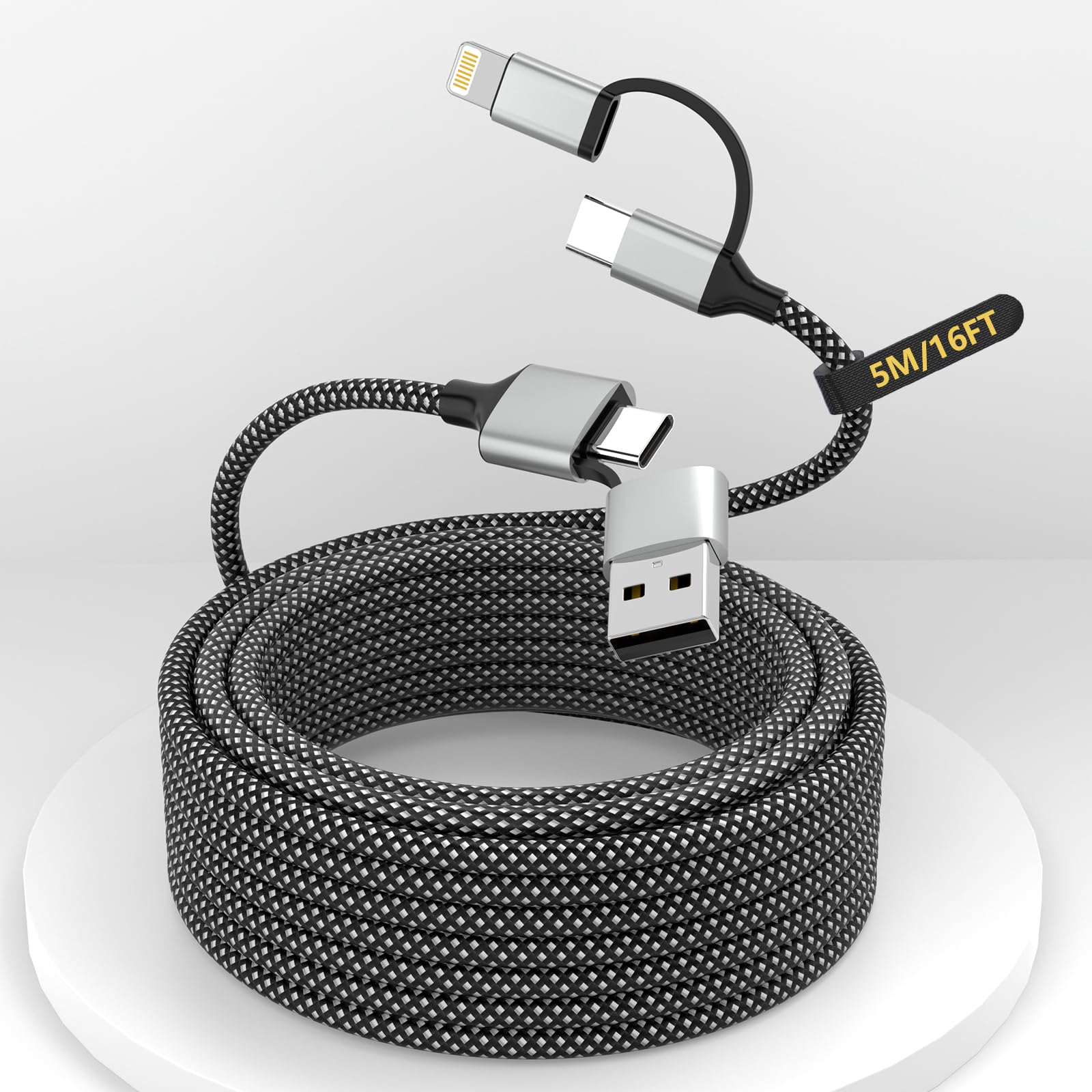 Cable USB C multi 4 en 1 de 5m: carga tu iPhone sin mover los muebles del salón 8