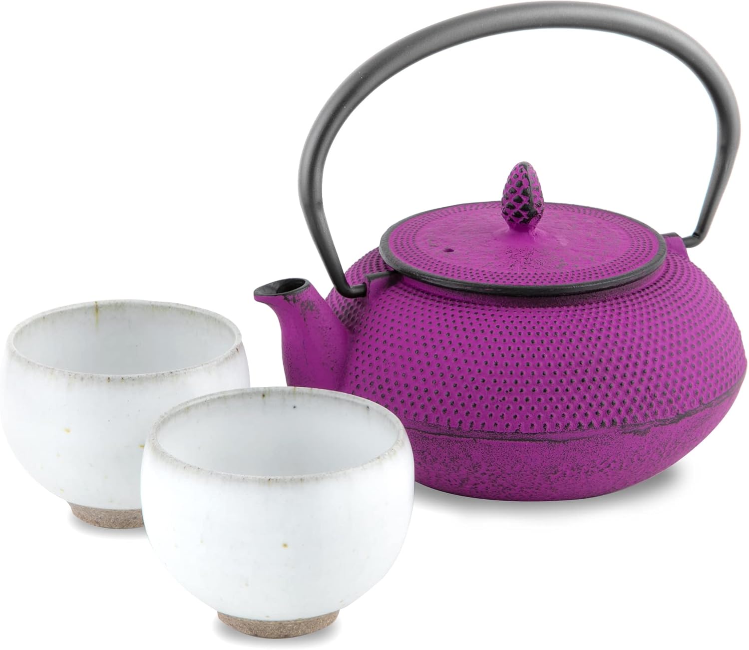 中国茶器 景徳鎮 蛍焼湯呑 茶碗 青い花模様の陶器ボウル5個セット