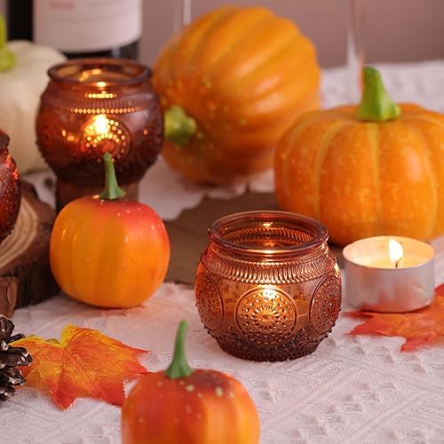 Miniatura 3 de LAMORGIFT 36 portavelas votivas de vidrio a granel, portavelas de cristal para decoración de centros de mesa de boda, portavelas transparentes,