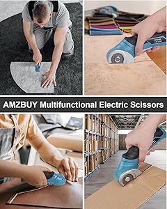 Cardboard Cutter Cordless Electric Scissors - Stocking Stuffers for Men Gifts Christmas Birthday Electric Box Cutter for Cardboard Recycling, Heavy Duty Carpet Cutting Tool for Plastic, Box, Leather