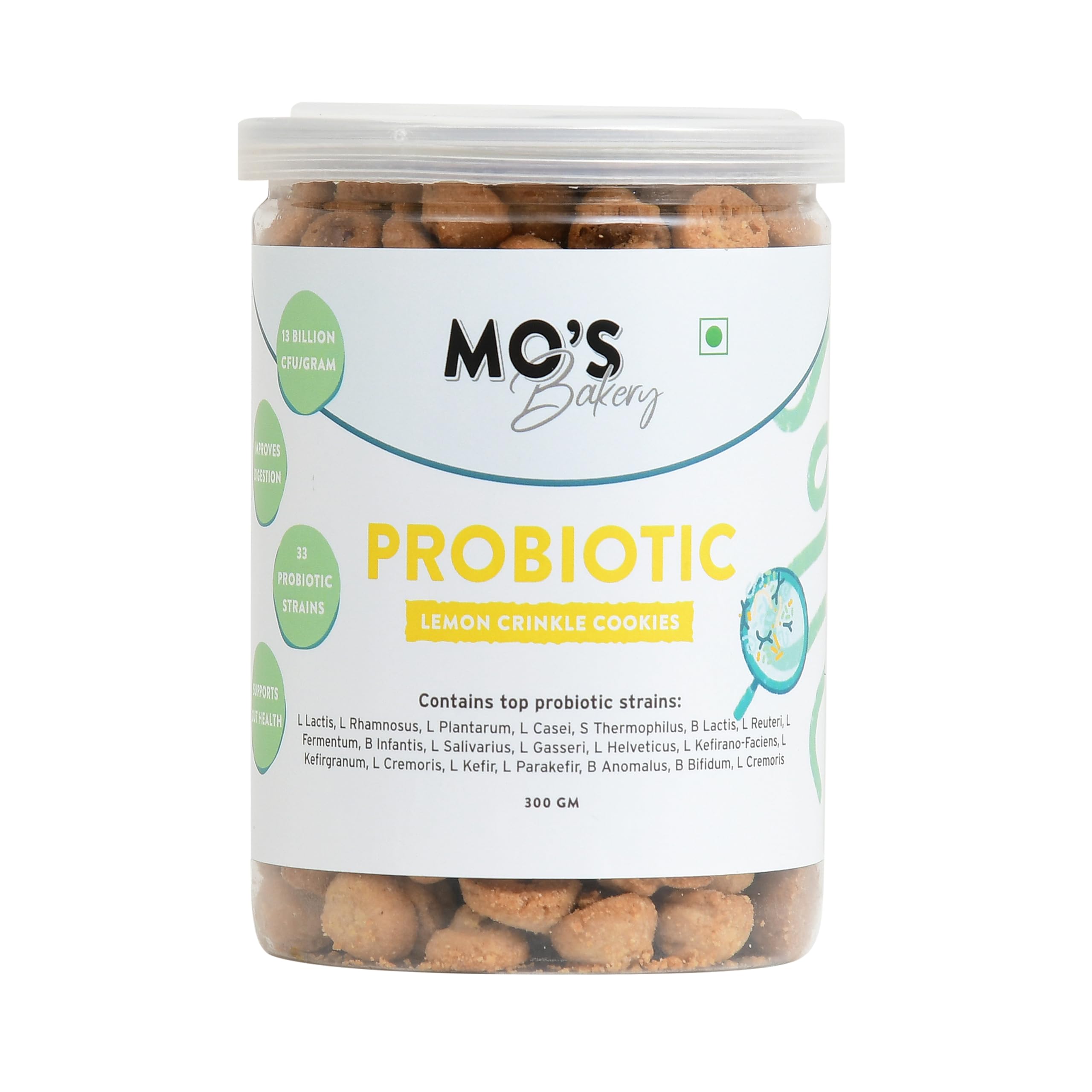 Mos Probiotic Cookies, 300 G | Lemon Crinkle Digestive Cookies | Probiotic Supplement With 13 Billion CFU | 33 Probiotic Strains | Improve Digestion & Gut Health | Acidity Relief (B0DCK4HM4T) Amazon Price History, Amazon Price Tracker