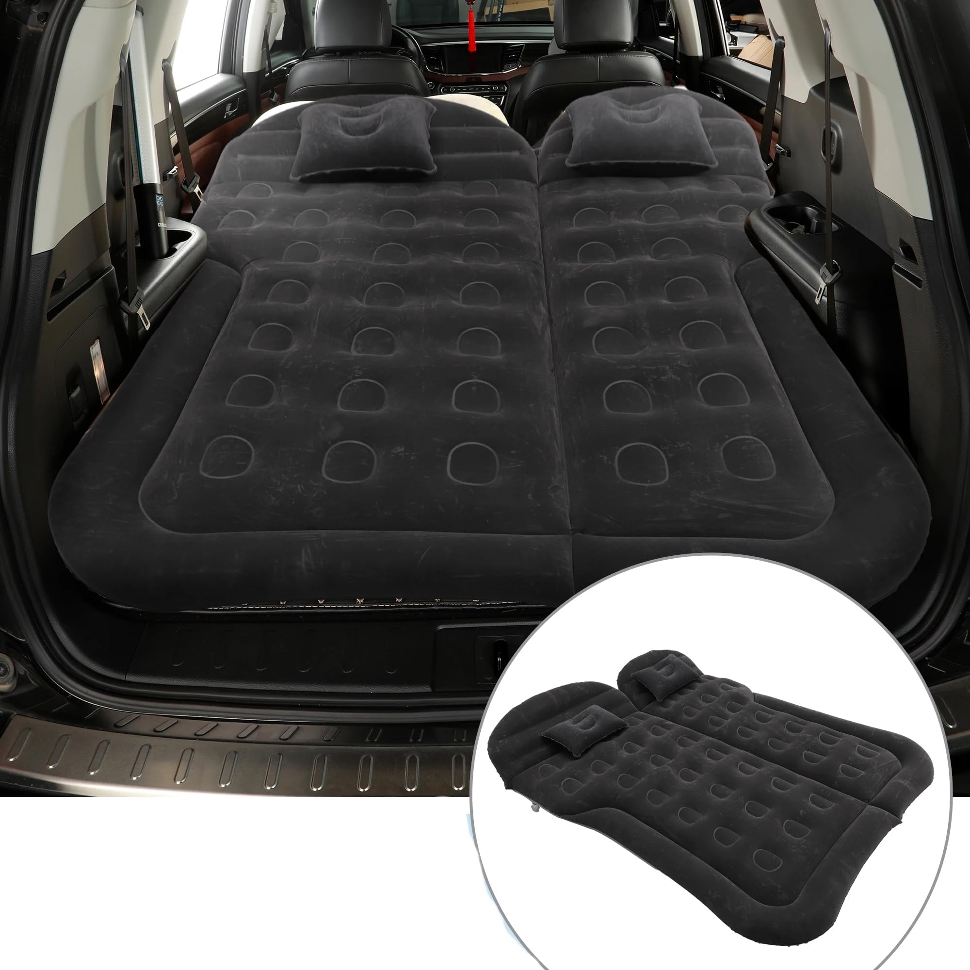 Auto Matratze für Skoda Enyaq Coupe IV 2021 2022 2023, Automatratze Autoluftbett aufblasbares Autobett, Autoluftmatratze aufblasbares Autobett,Bla-ck