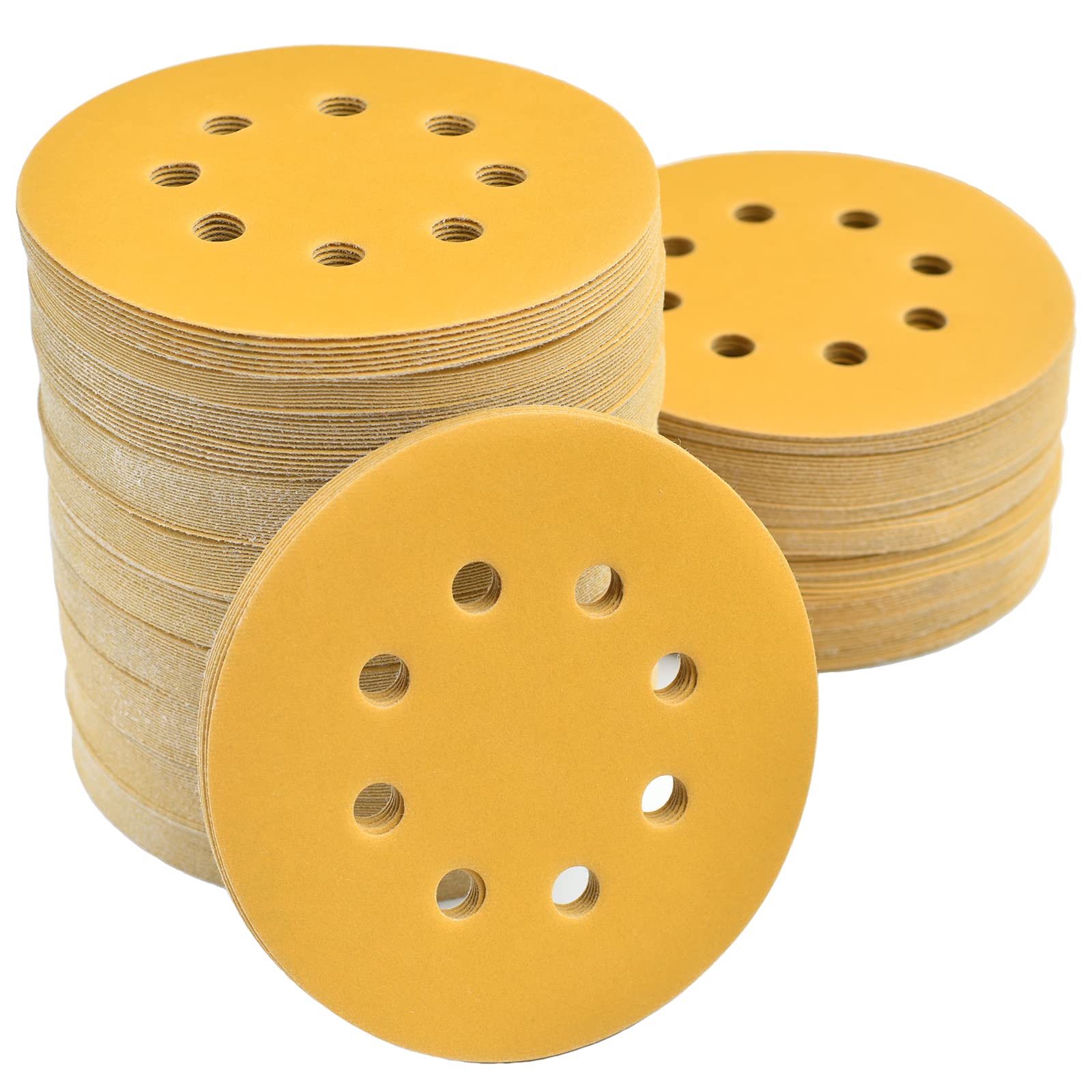 Snapklik.com : Aiyard 5-Inch 8-Hole Hook And Loop Sanding Discs 400