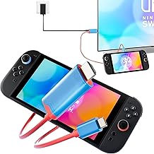 Switch2 Dock, HDMI 4K & 1080 Resolution Type C Switch, ROG ALLY, X, Steam Deck, Oled, Old Switch, EL Dual Use TV Dock, HDMI Converter, PD100W, Charging/Direct TV Output, Small, No Delay, Travel