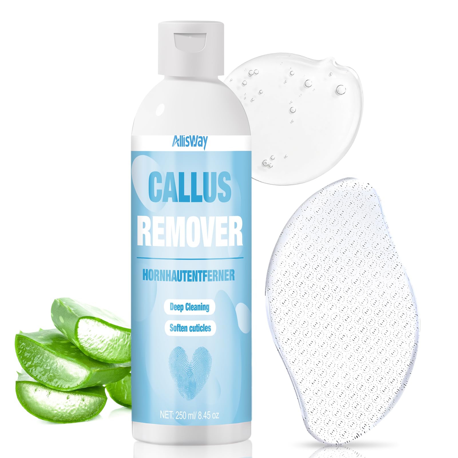 Cheratolitico Piedi, Callus Remover, Esfoliante Piedi, Lima per Piedi in Nano-Vetro, Ammorbidisce la Pelle dei Piedi, Idrata in Profondità, Allevia Secchezza e Screpolature, 250 ml
