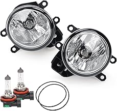 Perrace フォグランプ ユニット トヨタ車対応 フォグユニット 純正交換・加工不要 H8/H11/H16対応 LEDバルブ専用｜光軸調整可 Eマーク認証 IP68防水 ガラスレンズ｜プリウス30系/プリウスα/ヴォクシー80系/ノア80系/アルファード30系/カムリ50・70系/C-HR/プラド150系後期/アクア10系対応
