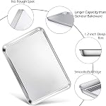 P&P CHEF Baking Sheet and Rack Set, 8 Pack (4 Sheets + 4 Racks), Stainless Steel Baking Pans Cookie Sheets with Cooling Rack, Healthy & Mirror Finish,Oven & Dishwasher Safe