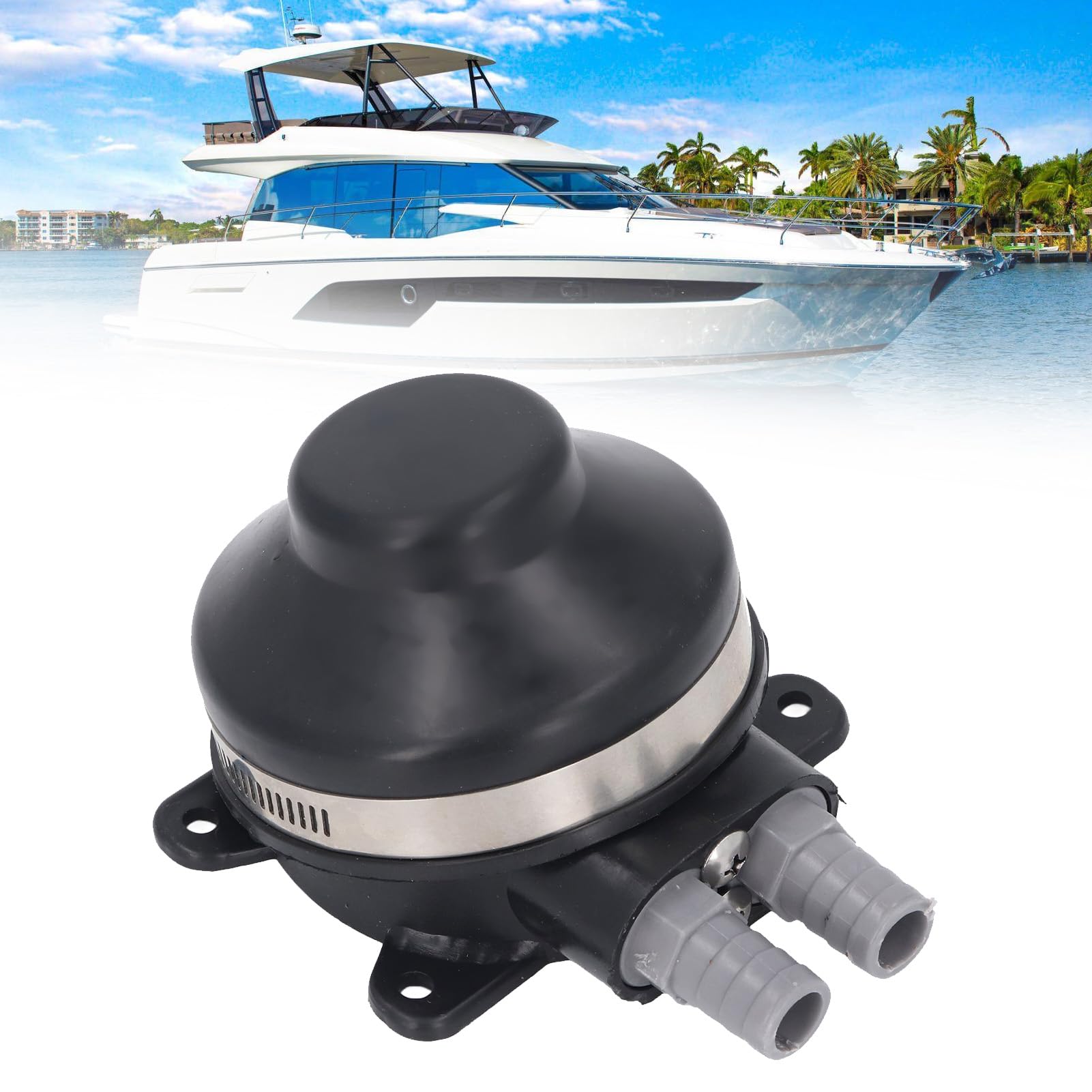 Pompe à Eau à Pied 2,2 GPM Débit Maximum Compacte Utilisation sans Effort Pompe à Pression à Pied pour Bateau Marin RV Yacht Cuisine Salle de Bain