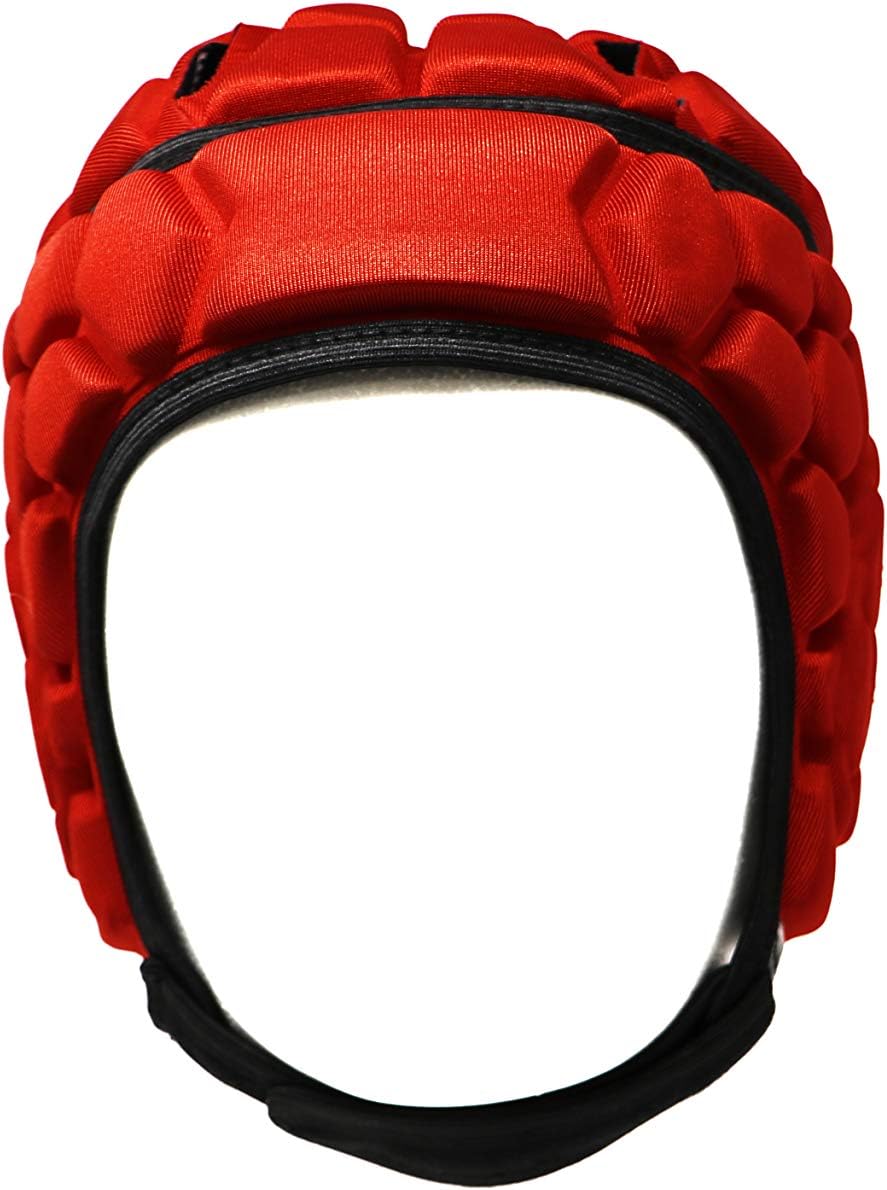 Barnett, Red, S, Soft Shell Flag Football Helmet 7v7 Rugby Helmet Scrum Cap Soccer Padded Headgear Adjustable Head Protector for Youth Kids Adults