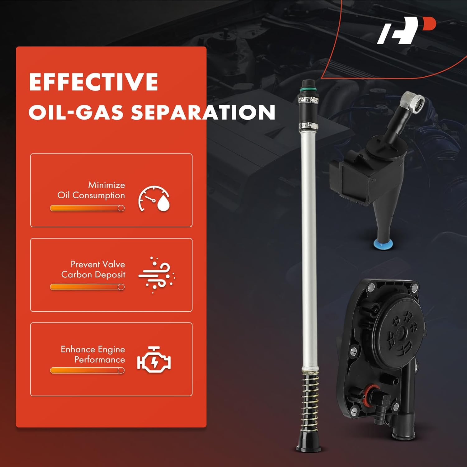 A-Premium Engine Crankcase Vent Valve Oil Separator Breather Hose Vent Valve Kit Compatible with BMW E39 Series 540i 1998-2003, E38 Series 740i/740iL 1998-2001