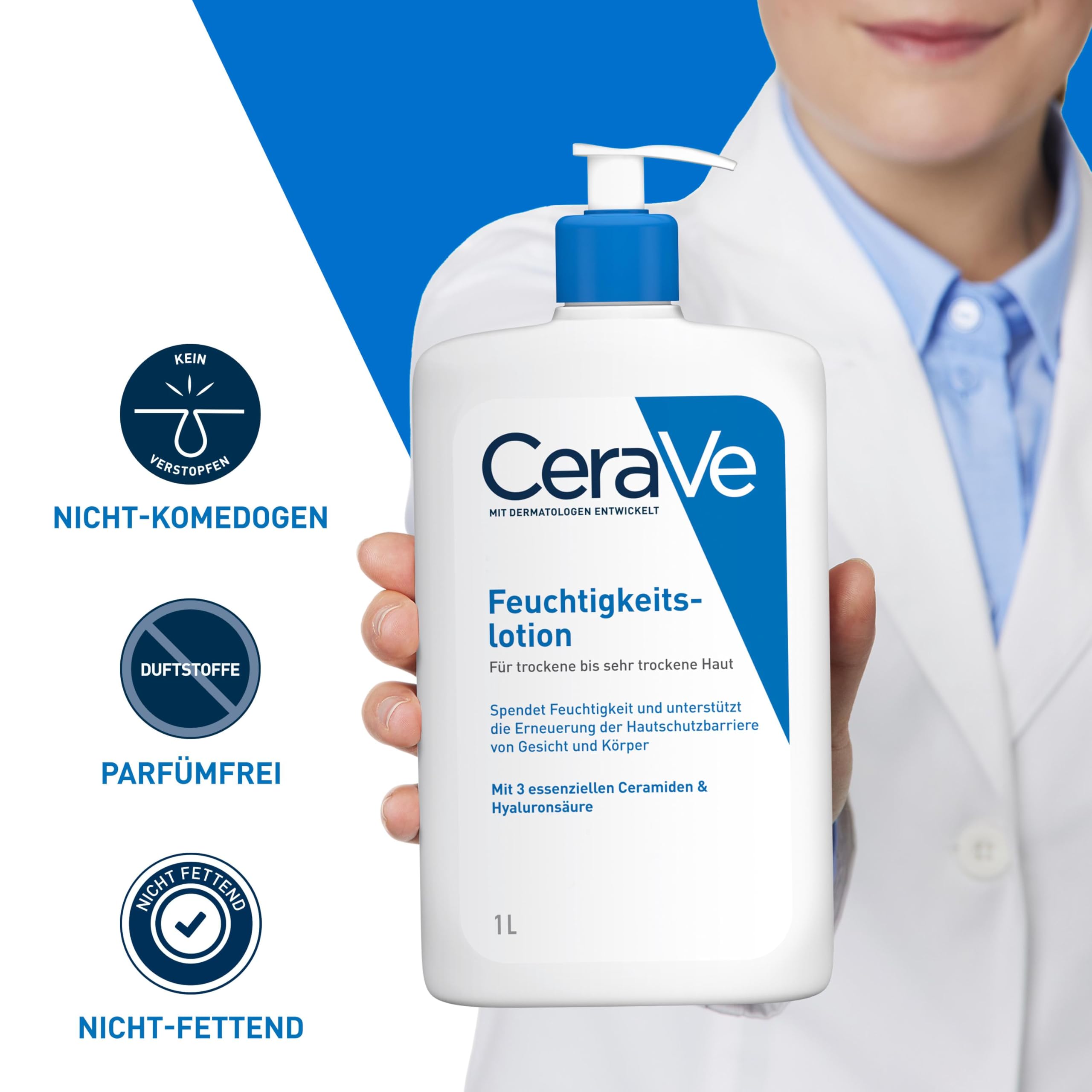 CeraVe Feuchtigkeitslotion für trockene bis sehr trockene Haut