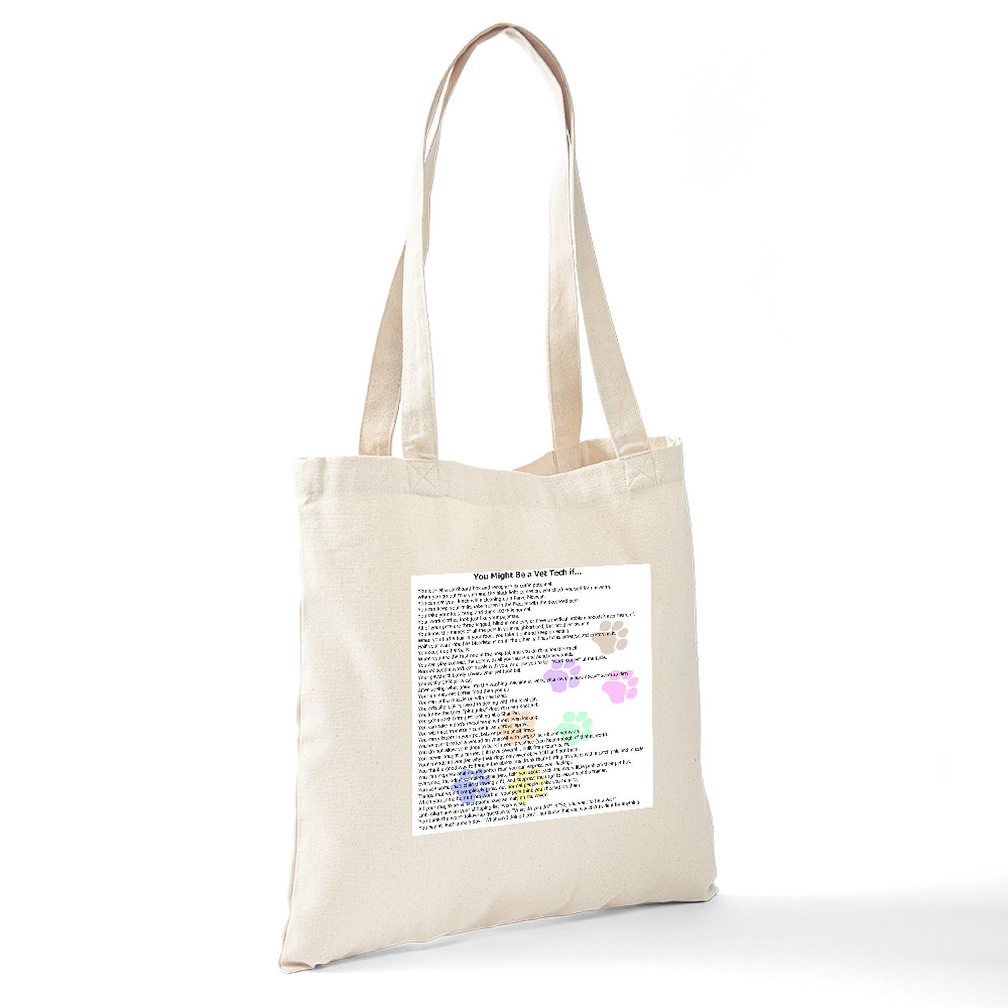 "You Might Be A Vet Tech" Natural Canvas Tote Bag By CafePress - Reusable Shopping & Work Bag - View #2