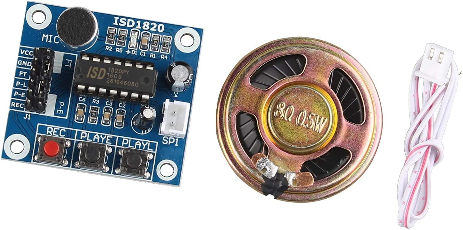 HALJIAISD1820 Audio Sound Voice Recording Playback Module With Mic Sound Audio + Loudspeaker Speaker