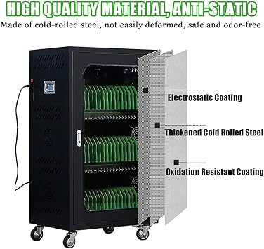 Cell Phone Charging Stations, Mobile Phone Locker with Universal Wheels, USB Charging Phone Storage Box for Shopping Mall Restaurant Cafe Airport,50slots