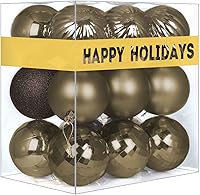 Vista 119 de Esferas de Navidad plateadas grandes de 4 pulgadas, inastillables, adornos colgantes para árbol de Navidad, cumpleaños, Halloween, fiestas