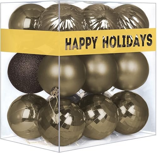 Miniatura 130 de Juego de 10 esferas de Navidad plateadas y rojas de 2.5 pulgadas, adornos para decoración de árbol de Navidad, inastillables, para cumpleaños