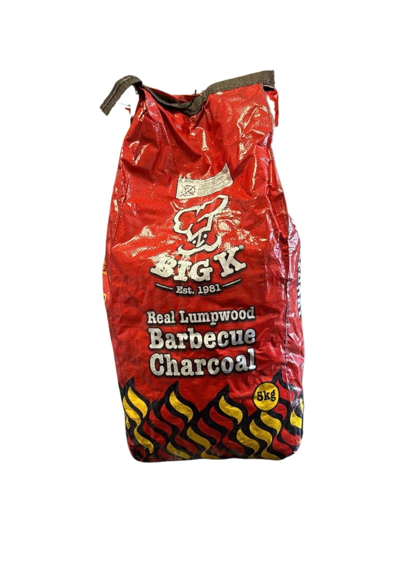 BIG K Barbecue Charcoal – Premium Lumpwood | Fast Ignition | Long‑Lasting Heat | Low Ash | Ideal for BBQs & Grills – 6 kg Bag