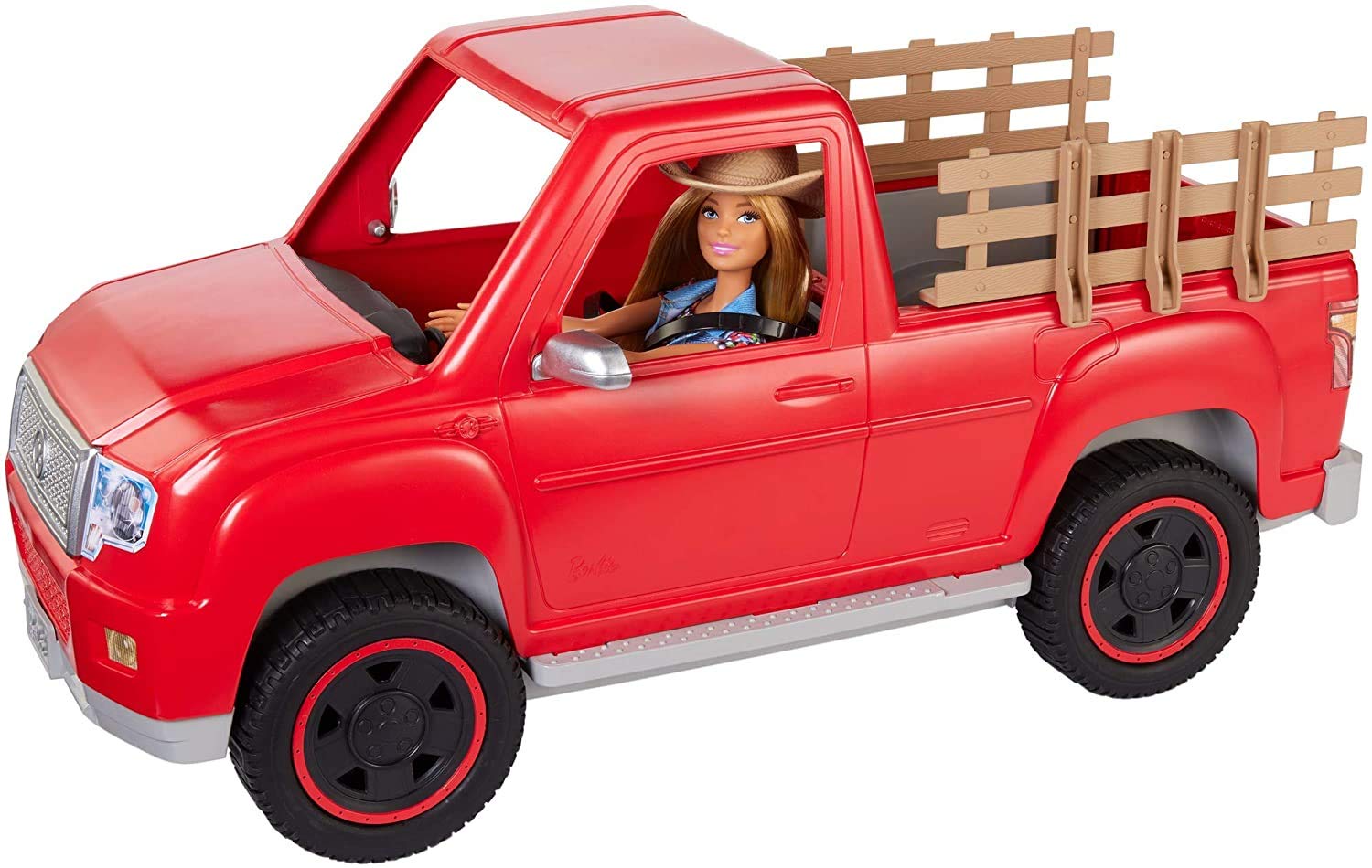 Barbie GFF52 - Spaß auf dem Bauernhof Farmer Truck mit Bäuerin Puppe, Puppen Spielzeug ab 3 Jahren, mehrfarbig
