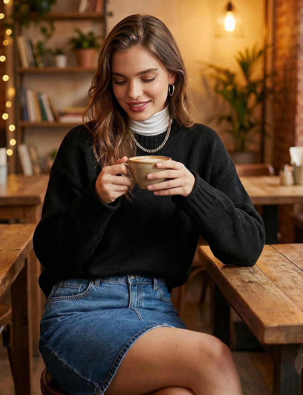 Yimoon Womens Oversized Rollneck Sweater Casual Cable Knit Long Sleeve Chunky Pullover Sweater Fall Winter Knitwear 2026 - Image 7