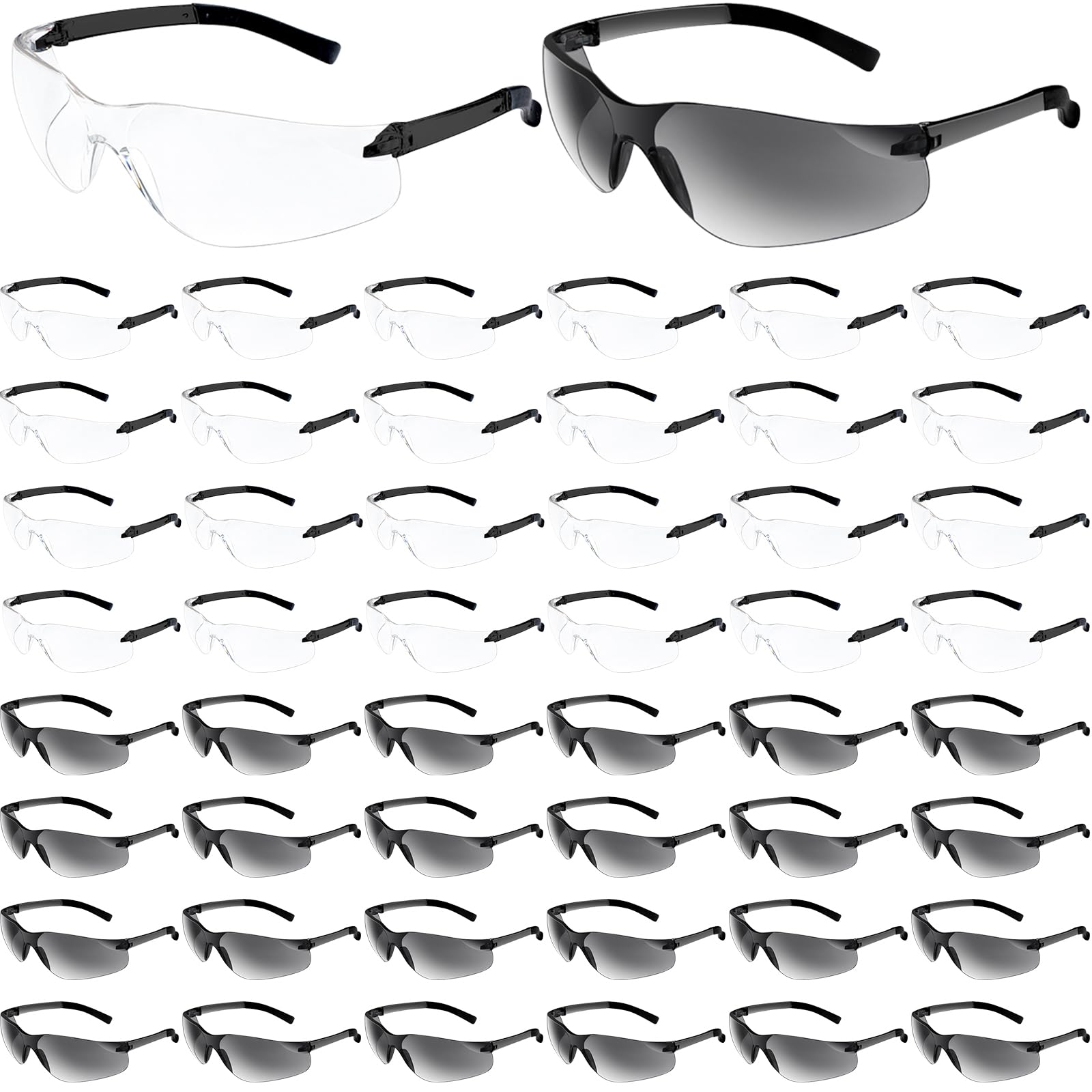 WFEANG Safety Glasses Bulk Protective Eyewear for Men Women, ANSI Z87.1