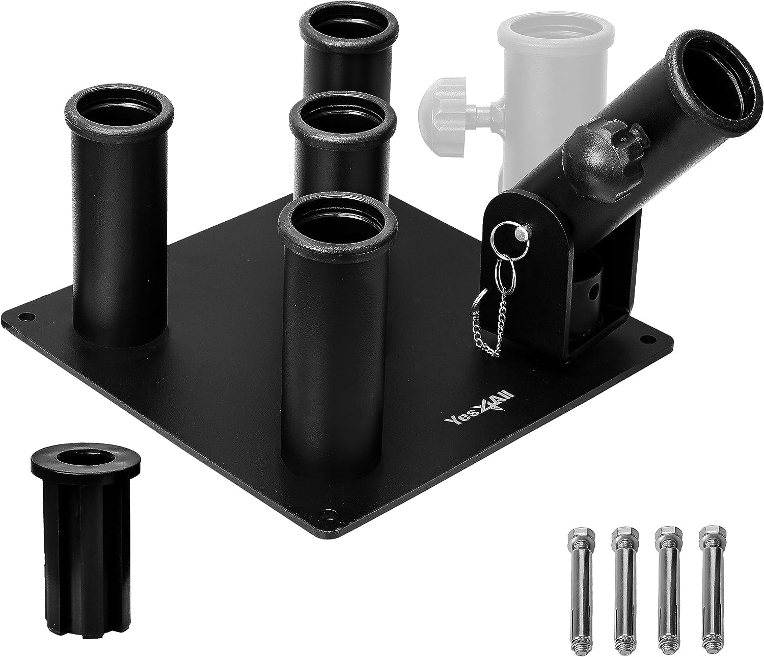 Yes4All 2-IN-1 220lbs Barbell Holder with T-Bar Row Platform 1-Inch Adapter, Barbell Stand Holder with Landmine Base for Rack