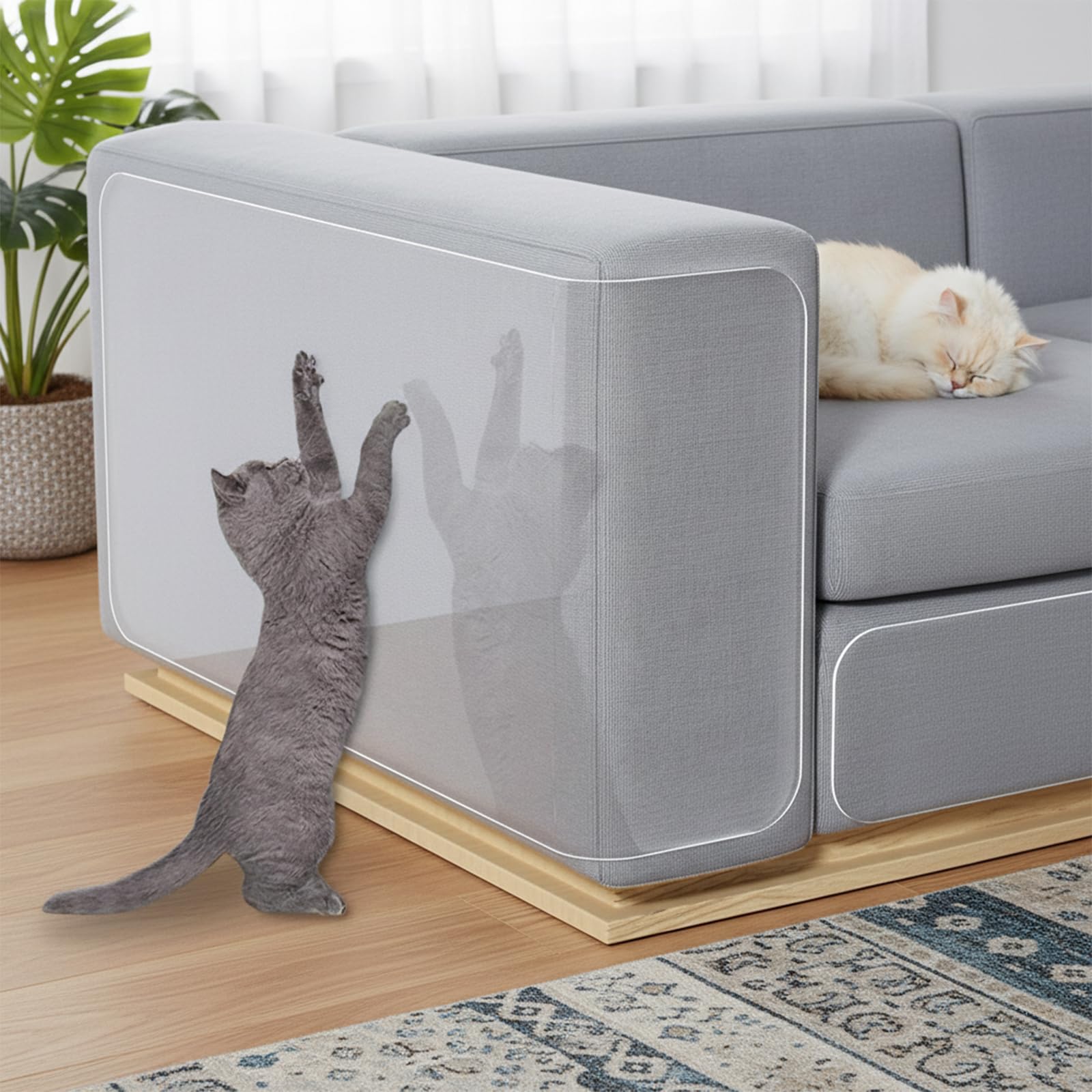 Protection Canapé et Meubles Anti-Griffes - Film Transparent Adhésif 30cm x 5m - Haute Résistance pour Porte, Mur, Chat et Chien