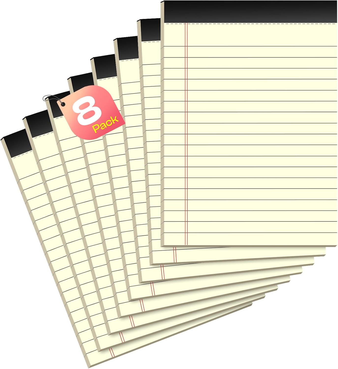 Note Pads 4x6 In Legal Pads, Thick Writing Pads, 8 Pack