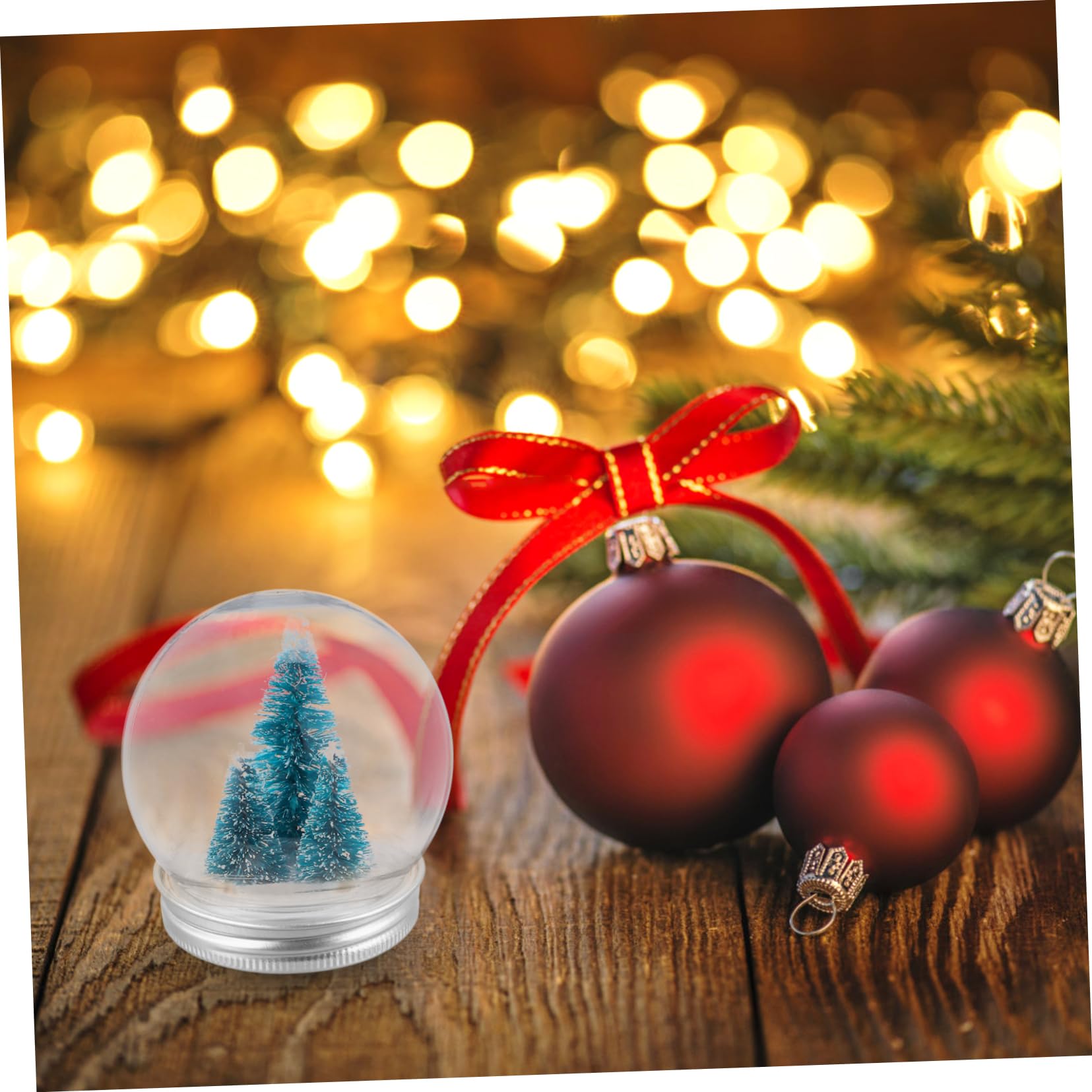 BESPORTBLE 15 Pcs Clear Plastic Snow Globe DIY 2.7