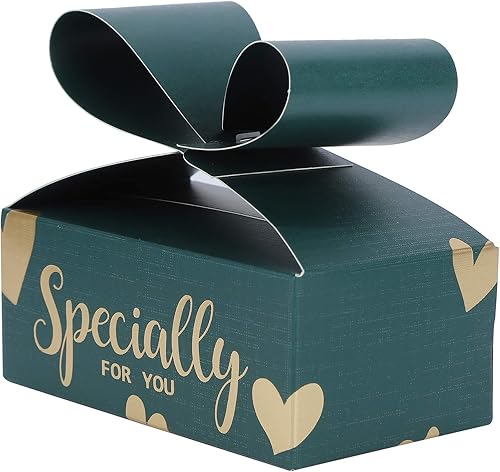 Miniatura 9 de Cajas de dulces, cajas de regalo, 30 cajas de regalo de boda con cartón con lazo, fáciles de montar, cajas de regalo para fiestas, Navidad,