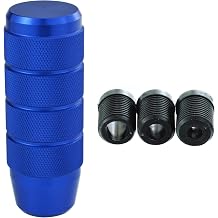Abfer 9CM Shift Knob, Aluminum Alloy Car Gear Stick Shifter Lever Handle Fit for Most Automatic Manual Vehicle Blue