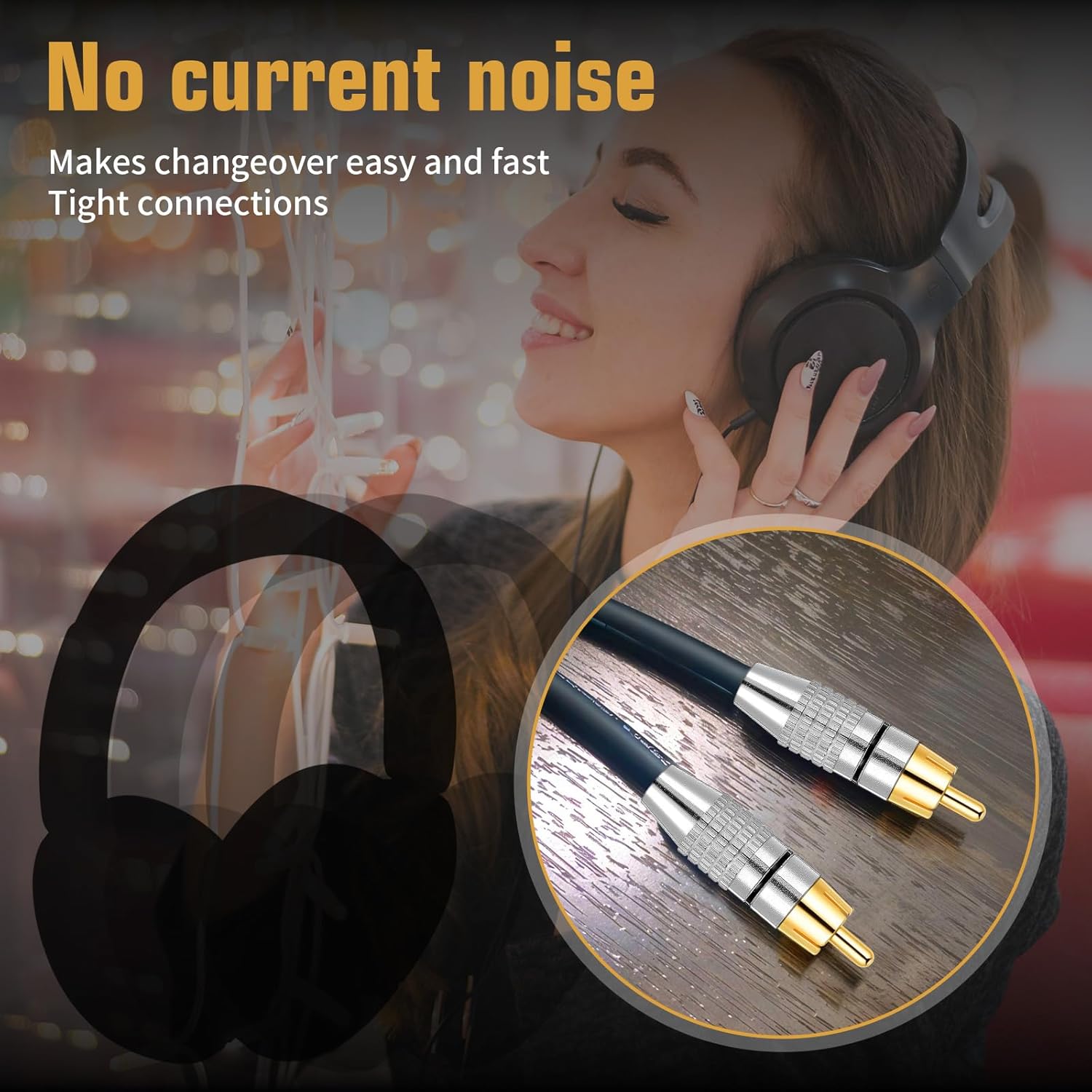 Psyqtsuary RCA Plug Connectors Gold Audio Video Cable Adapter Solderless Video Cable kit for Speaker Wire Wall Plate Home Theater Audio Video(12 Pack)