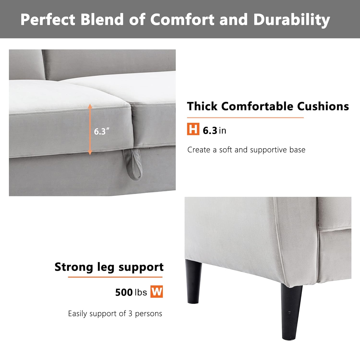 Modern Convertible Folding Futon Sofa Bed with Storage Box for Compact Living Space, Apartment, Dorm