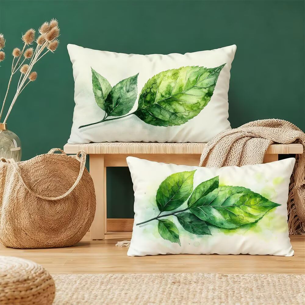 Taie d'oreiller 40x80cm lot de 2 vert velours déco chambre maison
