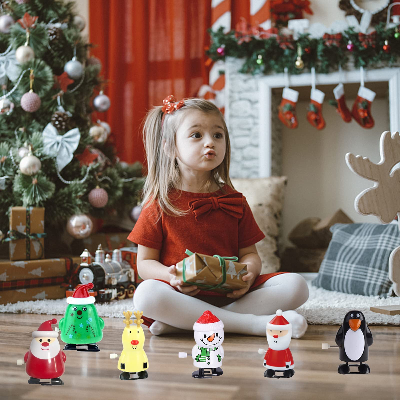 ESTINK Lot De 12 Jouets De Noël à Remonter Pour Calendrier De L' Et Bas