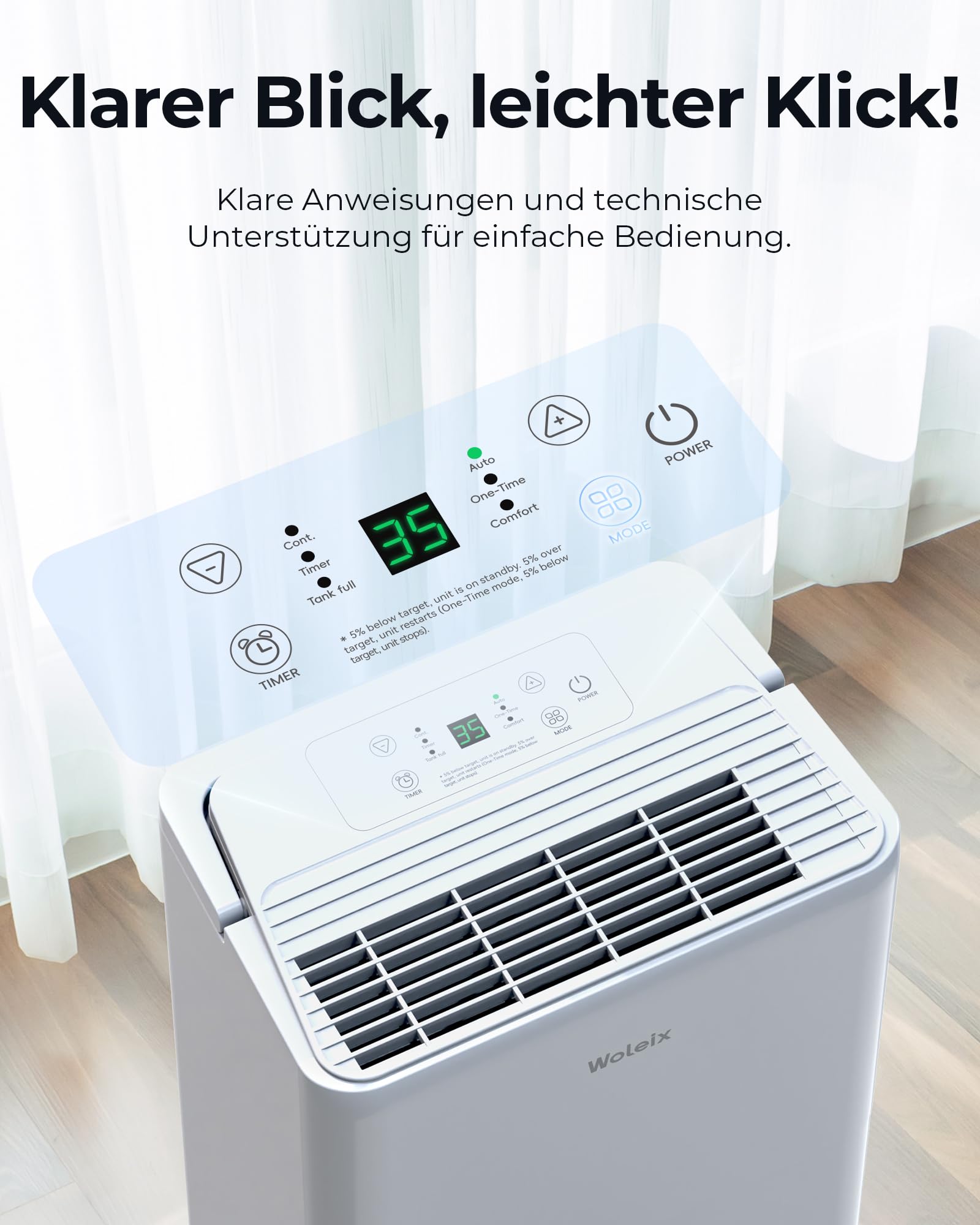 Woleix Luftentfeuchter elektrisch – Bild 7