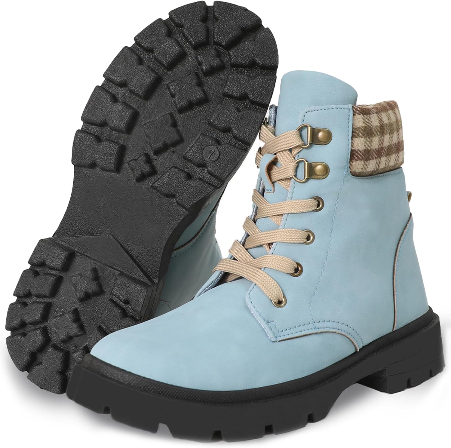 CHIN·MOON Women’s Waterproof Backpacking Boots Non Slip Ankle Hiking Casual Shoes