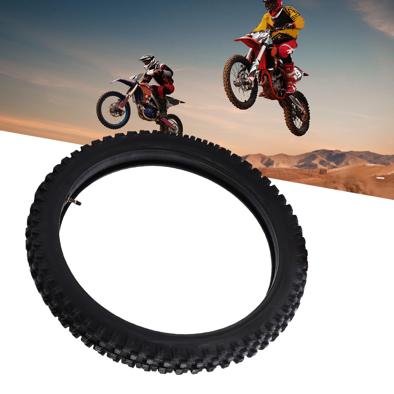 Ausla Przednia Opona Rowerowa z rurką wewnętrzną, 80/15-21 z 2,75-21 Wymiana Rurki do Drogi Bike Motocross Enduro
