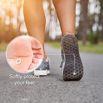 75pcs Corn Cushions, Corn Pads for Toes Latex Sponge Foot Callus Pads Self-Adhesive Foot Care Cushions Protectors for Men Women Feet Toes (Large Oval)