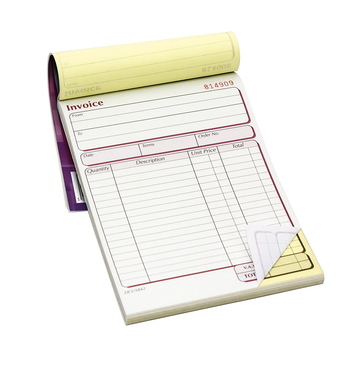 Pukka Pad, NCR Duplicate Invoice Book 137 x 203mm Pack of 10