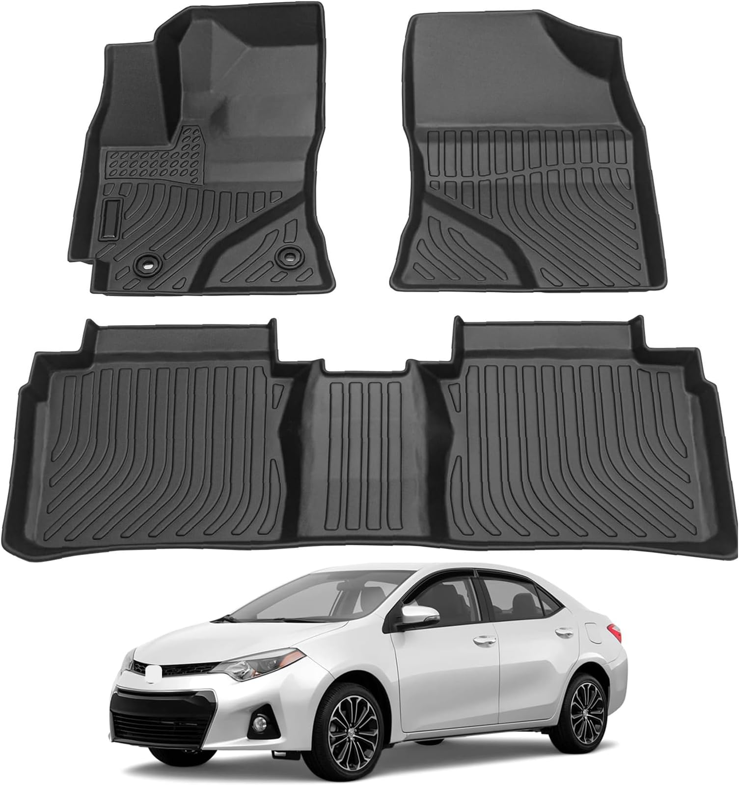 Amazon.com: All Weather Rubber Car Floor Mats Compatible with 2014-2019 ...