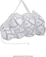 Vista 4 de Champion Sports Mesh Equipment Bag Heavy-Duty Nylon Drawstring Bag with Lock & ID Tag, Breathable Storage Sack for Balls, Swim Gear, Laundry &