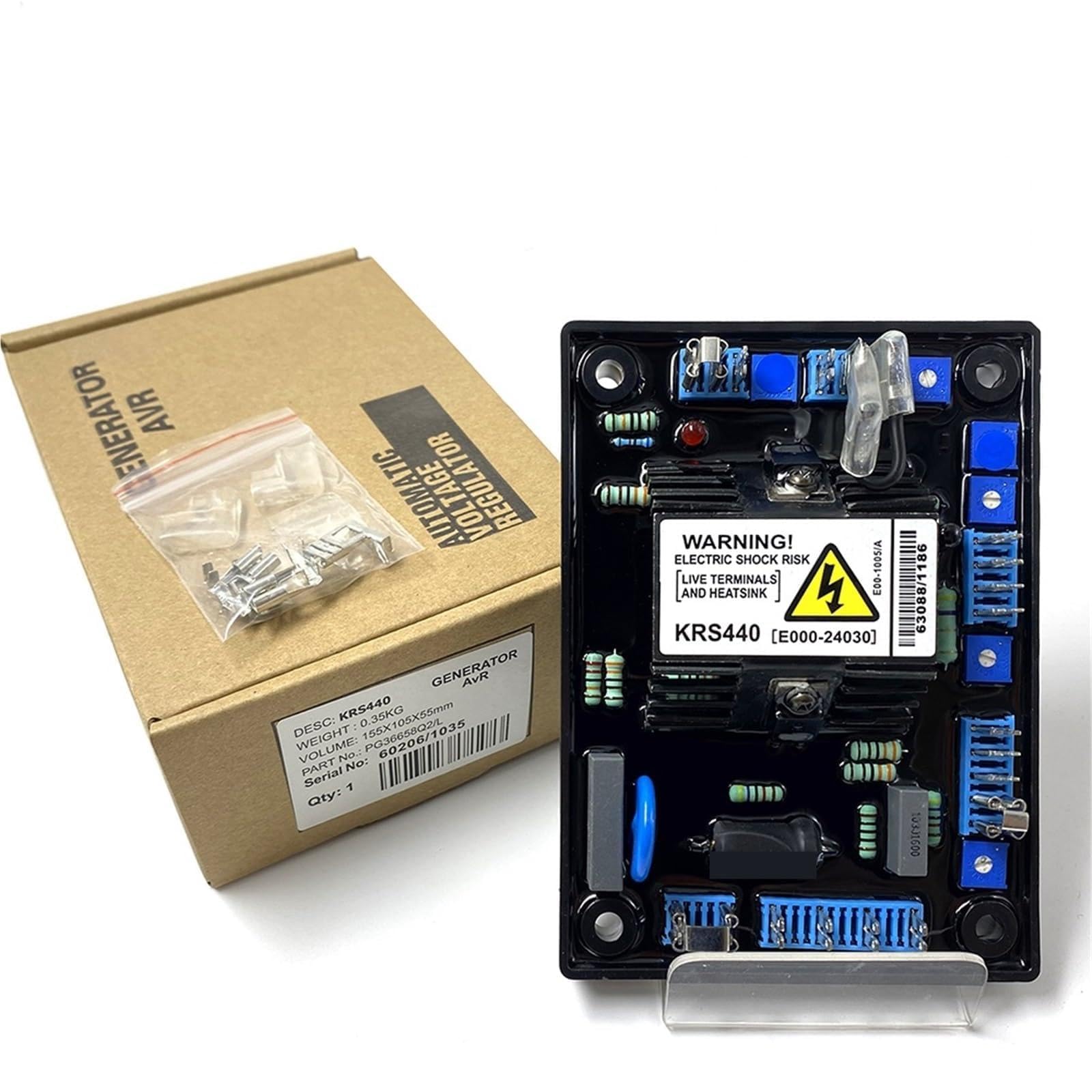 CSKWLLNBC 1pcs KRS440 KRS440B AVR Generator Automatic Voltage Regulator Used for brushless generator regulator(KRS440)