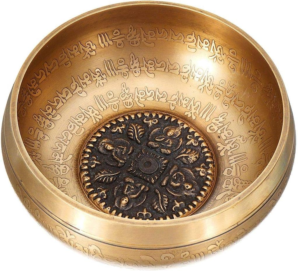 Tibetan Singing Bowl Buddhist Chanting Bowl Buddhist Sound Bowl Wooden Mallet Copper Handmade