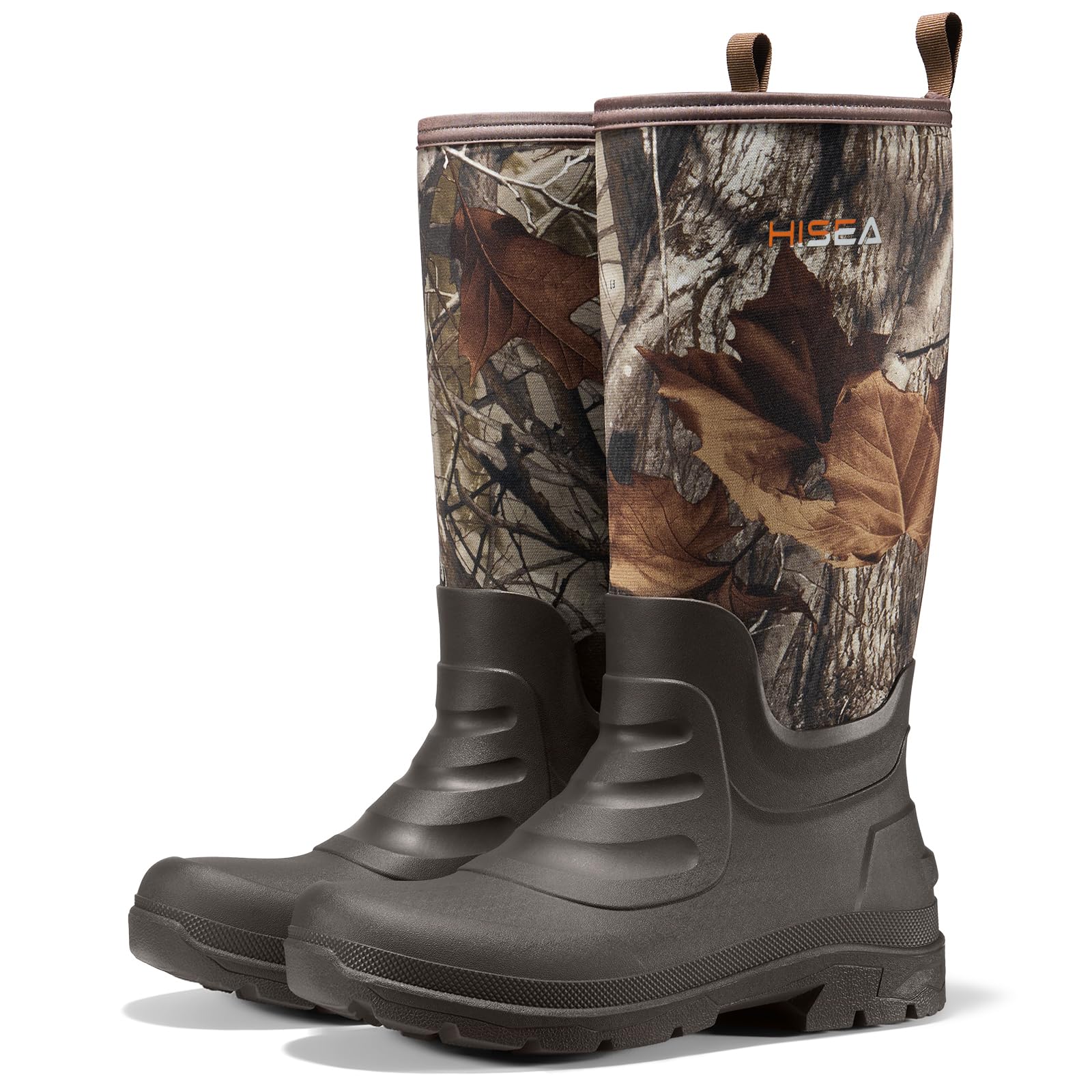 hisea Men's Neoprene Rubber Rain Boots,Waterproof Insulated Hunting Fishing Mud Boots,Warm Boot with Comfortable Non-Slip Soles Suitable for Outdoor Garden Work-picture-32
