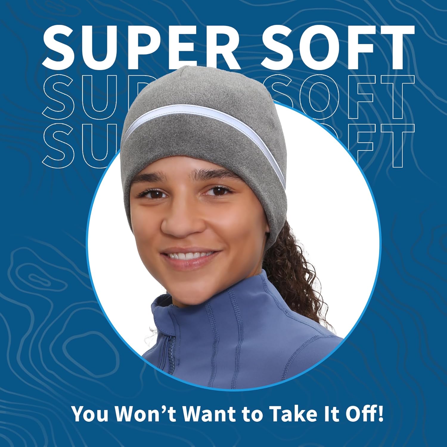 TrailHeads Women's Ponytail Hat | Reflective Cold Weather Running Beanie | Hat for Running, Hiking, XC Skiing