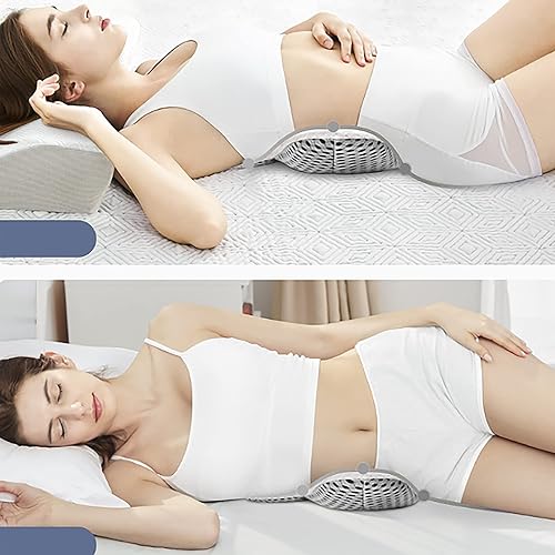 Miniatura 2 de Almohada de apoyo lumbar para dormir, cojín de espuma viscoelástica 3D de malla de aire para dormir de lado, espalda y estómago, cojín de alivio del
