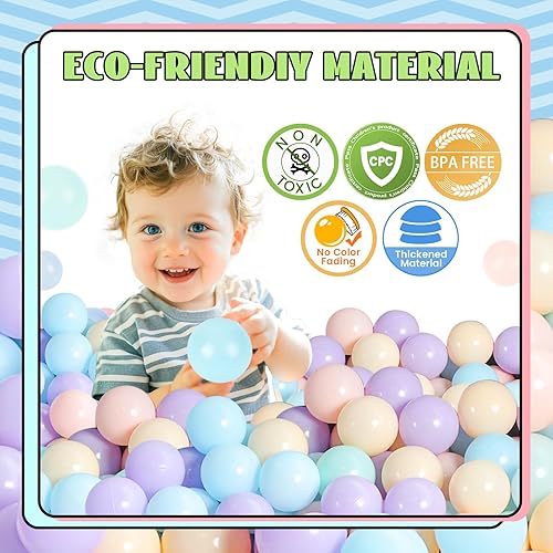 Miniatura 8 de TRENDBOX Ocean Ball (envío desde Estados Unidos) para bebés niños niños plástico suave fiestas de cumpleaños eventos parque infantil juegos piscina