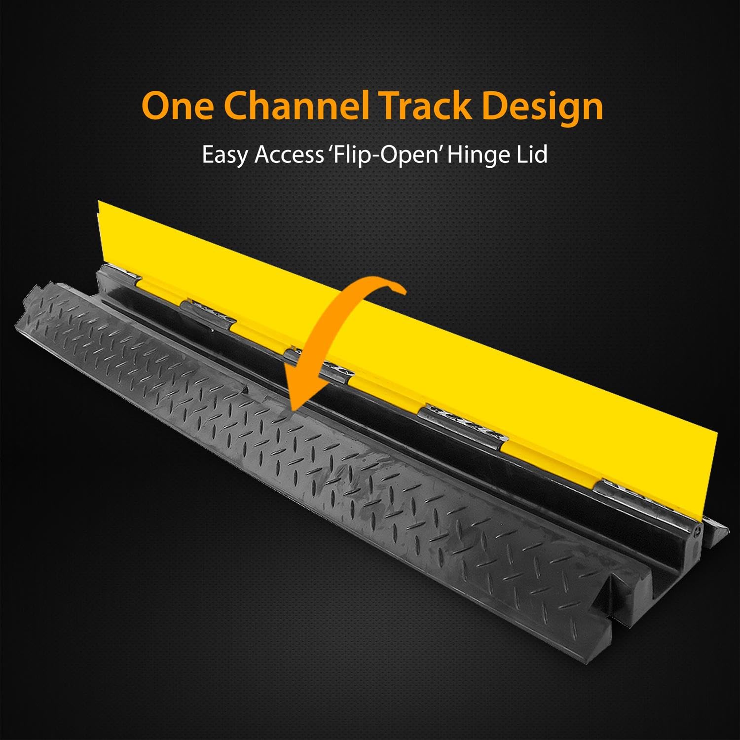 Pyle PCBLCO102X2 - Funda Protectora para rampa de Cables, Color Negro y Amarillo